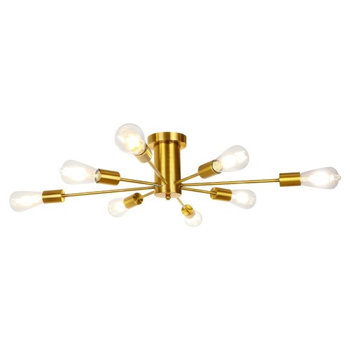 Modern 8 Light Ceiling Fixture Semi Flush Mount Sputnik Chandelier Living Room - Picture 12 of 23