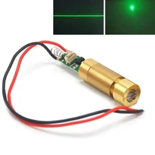 Dot Line 100mW 532nm Green Laser Diode Module Brass 3.7V-5V Driver Cable