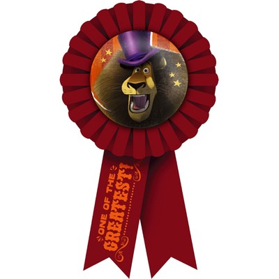 Madagascar 3 Movie Jungle Safari Animal Birthday Party Favor Award Ribbon