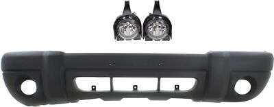 Front Bumper Cover Kit for Ford Explorer 1999-2001, 3-Piece Set with Fog Lights,
