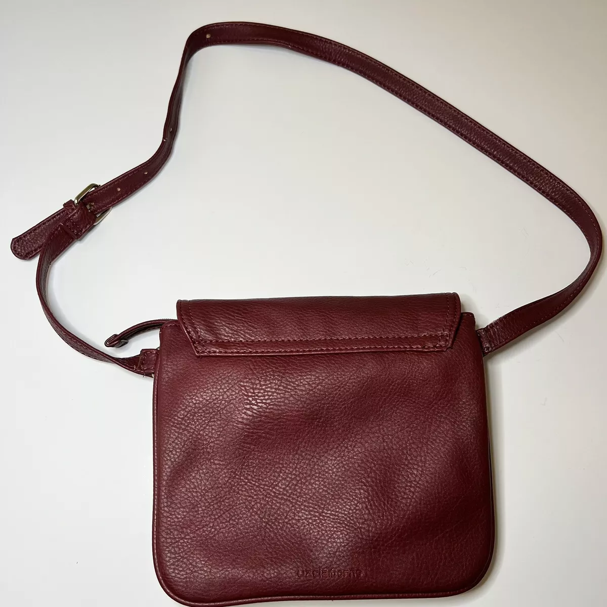 Women s Dark Red Maroon Liz Claiborne Crossbody Purse Bag