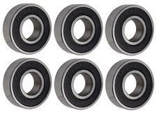  6 Each 6001-2RS, 6001LLU, 6001DDU Sealed Radial Ball Bearing 12X28X8 SpinCo
