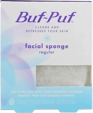 Buf Puf Facial Sponge Regular Soft Smooth Cleans & Refreshes Skin 1ct Pack of 3