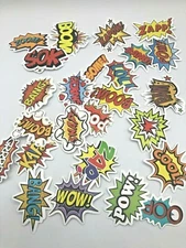 SUPERHERO SOUNDS  Stickers Pack~25 PC  for Skateboard~Laptop~Phone~Scrapbook
