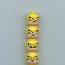LEGO x 4 Yellow Minifigure, Head Balaclava Iron Fist from Ultimate Spider-Man