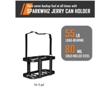 Jerry Gas Can Holder Mount Rack Fuel Lockable Strap Steel Metal 5 Gallon Travel