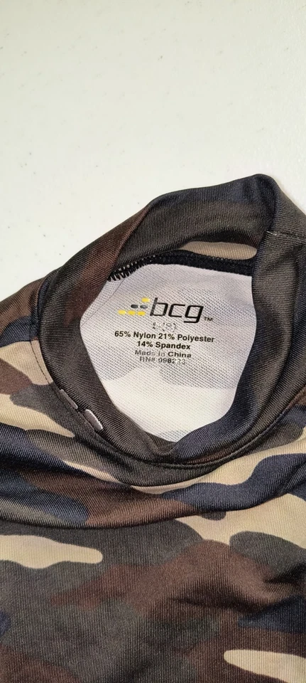 Suéter BCG Para Mujer Cuello Simulado Manga Larga Camuflado Exterior Marrón Talla Pequeña G001 Foto 4 de 4