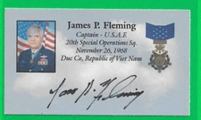 James Fleming Medal of Honor Vietnam War Signed Membership Card PRISTINE!