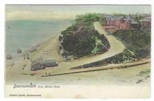 OLD BRIGHTS STORES POSTCARD 1900's - BOURNEMOUTH - FROM MARINE DRIVE