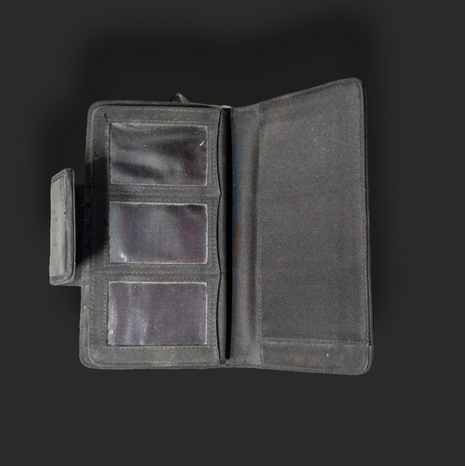 Large Black Leather Patchwork Wallet - image 2