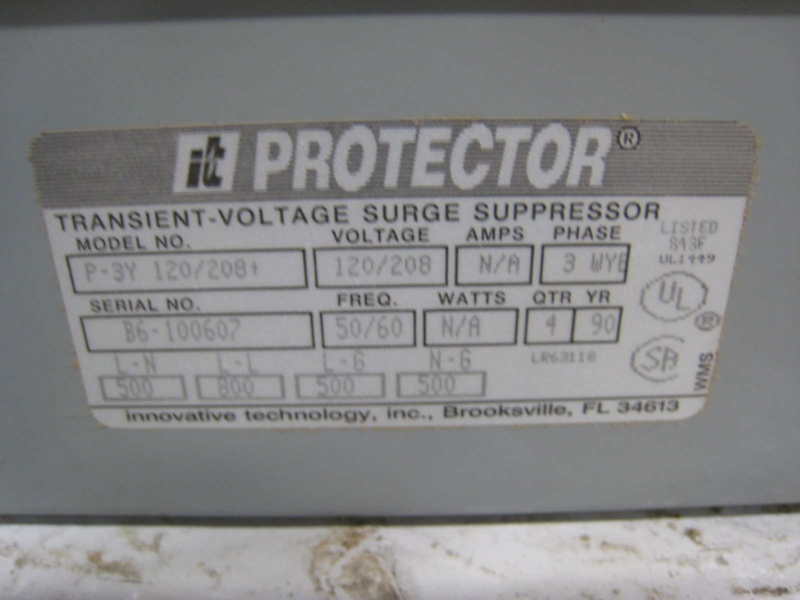 INNOVATIVE TECHNOLOGY P-PLUS P-3Y SURGE SURPRESSOR 