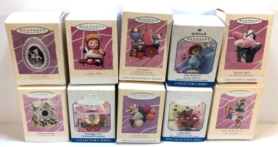 10 EASTER SPRING HALLMARK ORANMENTS 1990 S SOME COLLECTORS SERIES MINT IN BOX