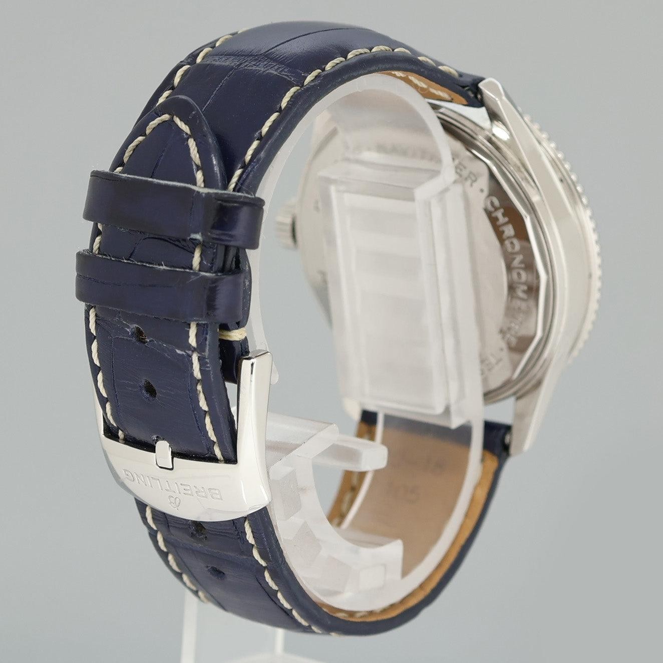 PAPERS MINT Breitling Navitimer Blue Leather Chro… - image 6