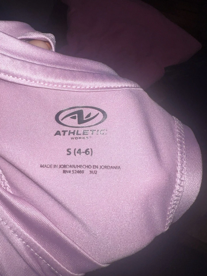 Camiseta sin mangas Athletic Works que absorbe la humedad espalda de corredor en malva brumosa talla S Foto 3 de 3