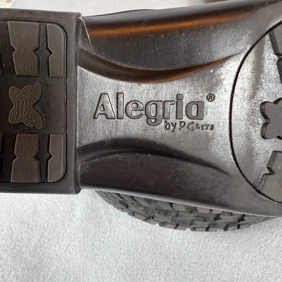 Botas Alegria by PG Lite de cuero marrón a media pantorrilla para mujer 11W Foto 2 de 4