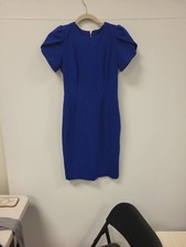Calvin Klein Royal Blue Sheath Dress Puff Sleeve Size 4P