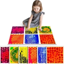 Sensory Floor Lava Tiles: Sensory Liquid Tiles Colorful Liquid Fusion Activit...