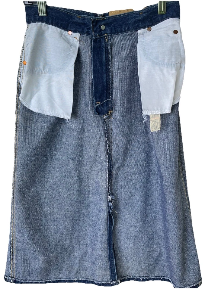 Винтажный 80-х годов Lee джинсовой ткани Jean юбка женщин высокая талия 25 ретро 26 в длину Союза сделано - Изображение 4 из 4