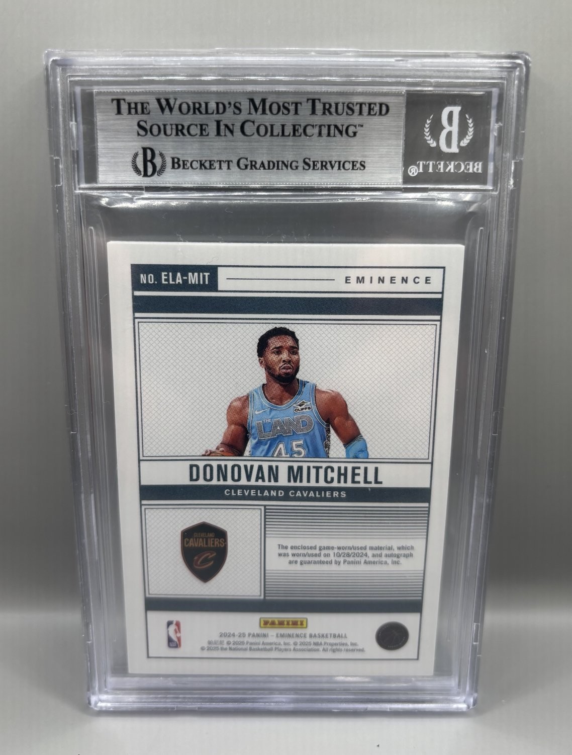 DONOVAN MITCHELL 2024-25 EMINENCE LOGOMAN AUTOGRAPHS AUTO 1/1 BGS 8.5 Q7551 view 2