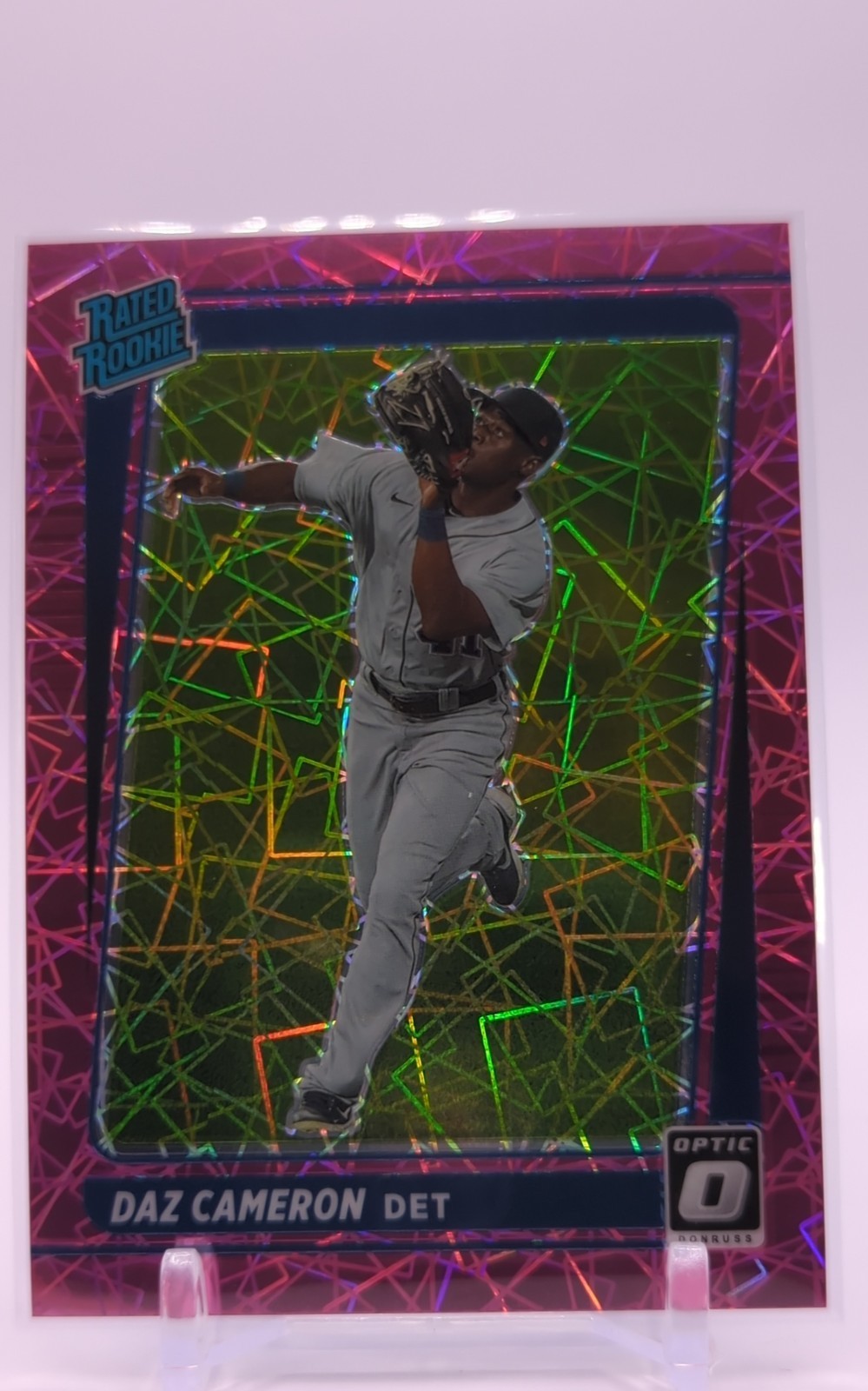 2021 Panini Donruss Optic - Rated Rookie Daz Cameron #85 Pink Velocity Prizm...