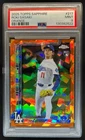 2025 Topps Chrome Sapphire Roki Sasaki Variation RC Orange Refractor #2/25 PSA 9