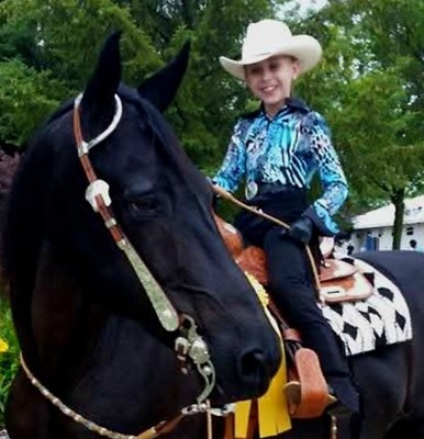 The Performance Collection Girl's Small Western Show Shirt w/ Matching Show Pad