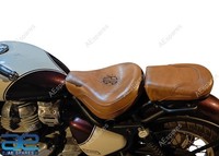 Vorder Und Hintere Sitzgruppe Tan Farbe Leder FüR Royal Enfield Classic 650 @Uk