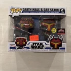 Darth Maul & Gar Saxon Funko Pop 2 Pack Star Wars Target Con Glow In The Dark