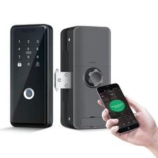 Sophies Glass Door Lock with Face Recognition, Wi-Fi Smart Locks Fully Automatic