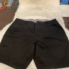 Time And Tru Women's Shorts Bermuda New Slim Fit Size 18 Stretch Mid Rise Black
