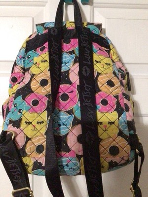 BETSEY JOHNSON Backpack Donut Cat Face School Travel Diaper  display picture 1