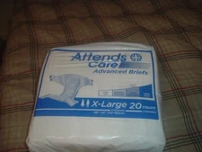 Attends Care Advanced Briefs Heavy X-Large 58"-63" 20 Count NEW