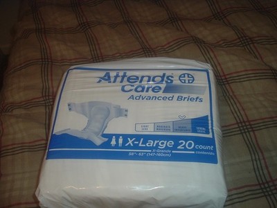 Attends Care Advanced Briefs Heavy X-Large 58''-63'' 20 Count NEW