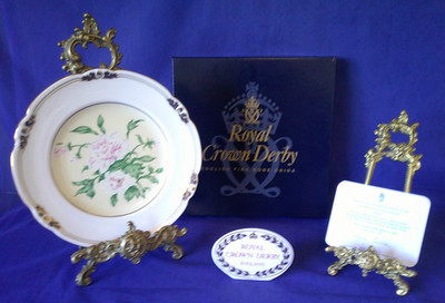 Boxed Royal Crown Derby Teller From The Flowers For An Indian Prince 03