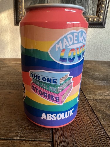 Absolut Vodka Insulated Metal Can Cup Made With Love 12oz Pride Barware 2020