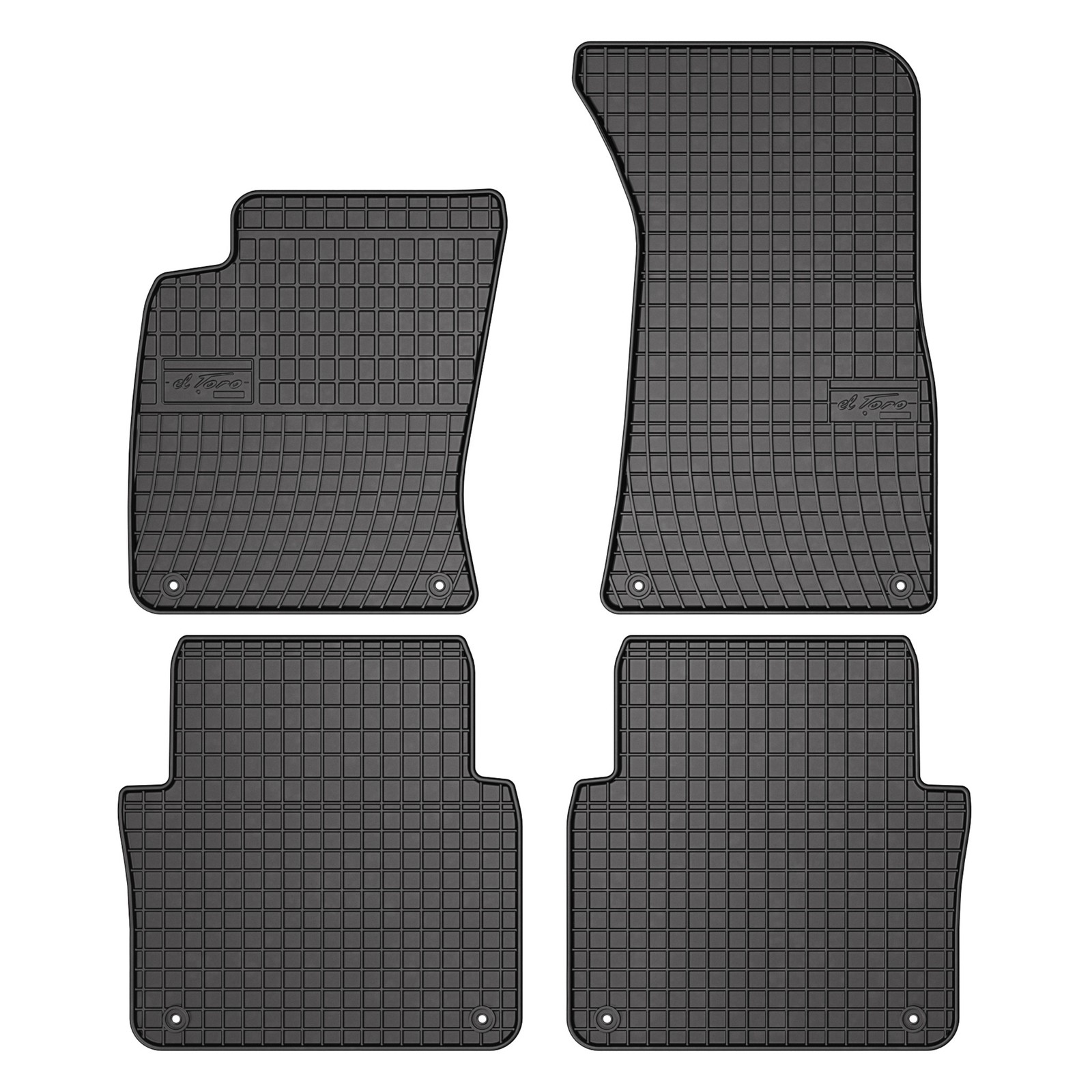 Tapis de sol Audi A8 D3 de qualité premium en caoutchouc noir robuste OMAC