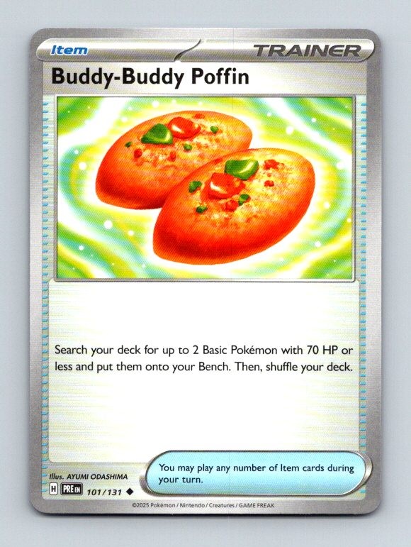 Buddy-Buddy Poffin 101/131 Uncommon SV: Prismatic Evolutions Pokemon Near Mint