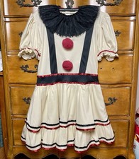 Vintage Style Pennywise Clown Creepy Carnival Clown Costume Womens Size Medium