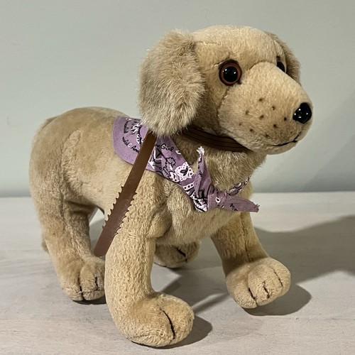 American Girl Sandy Golden Retriever Poseable Plush Dog w/Bandana 7" X 9"