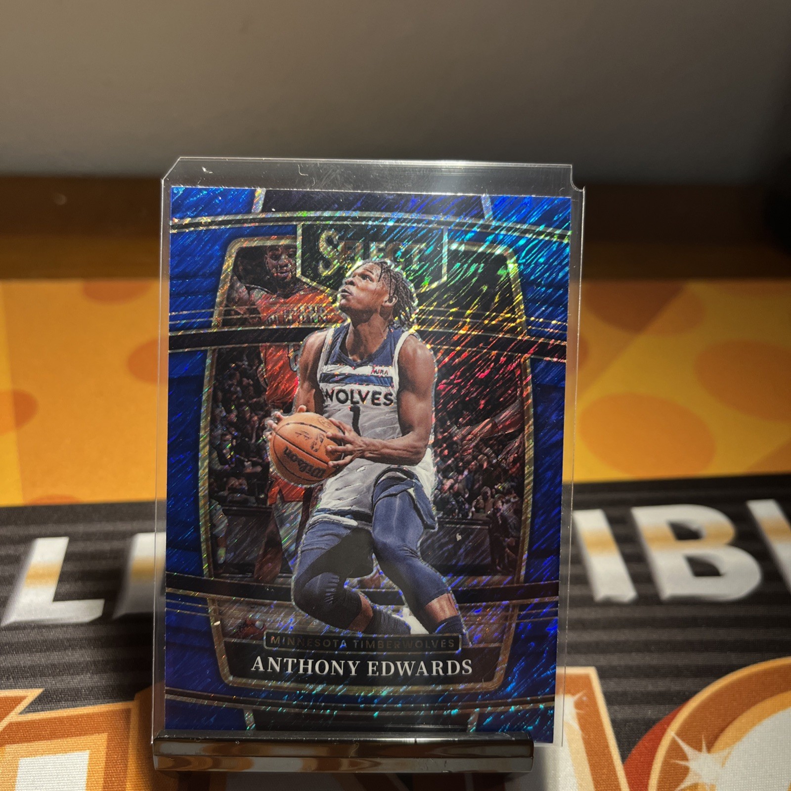 Anthony Edwards 2021-22 Select Blue Shimmer Prizm Concourse #49