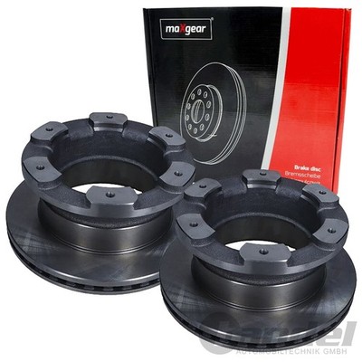 2X MAXGEAR BREMSSCHEBEIBEN 306mm BELÜFTET HINTEN PASSEND FÜR