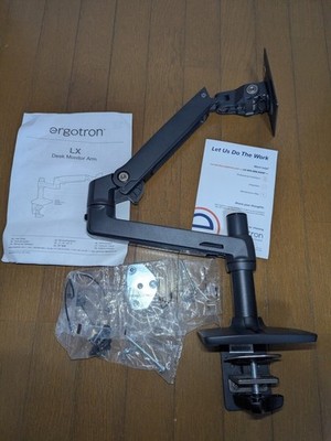 Used Ergotron LX Desk Mount Monitor Arm Matte Black FedEx