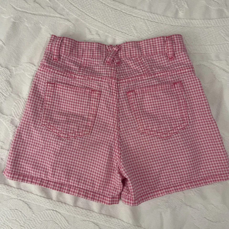 Pantalones Cortos De Colección Honors Rosa Algodón Guinga Niña Talla 7 Verano Años 90’s Foto 4 de 4
