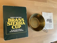 Early Winters Brass Sierra Cup, Sierra Club Cup, Vintage Hiking Backpacking, Box
