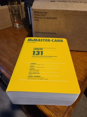 McMaster-Carr Catalog 131 New Jersey Version Brand New Never Used