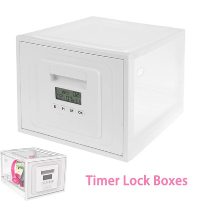 Timer Lock Boxen Anti Staub Abschließbar Aufbewahrungsbox Große Kapazität Snack Aufbewahrung 