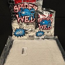 Halloween Super Stretch White Spider Web 800, 200 sq.ft. Indoor/Outdoor 6 Drways