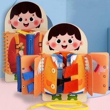 Wooden Multi-layer Busy Board Montessori Sensory Toy Toddlers Early Education Qu