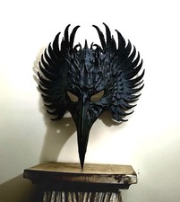 Raven Mask Black Crow Long Beak Purge Mask for Halloween