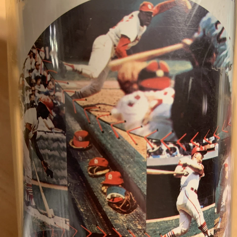 Taza de cerveza de recuerdo de colección 1968 SERIE MUNDIAL DE LOS CARDENALES DE SAN LUIS vs. Tigres de Detroit  Foto 3 de 4